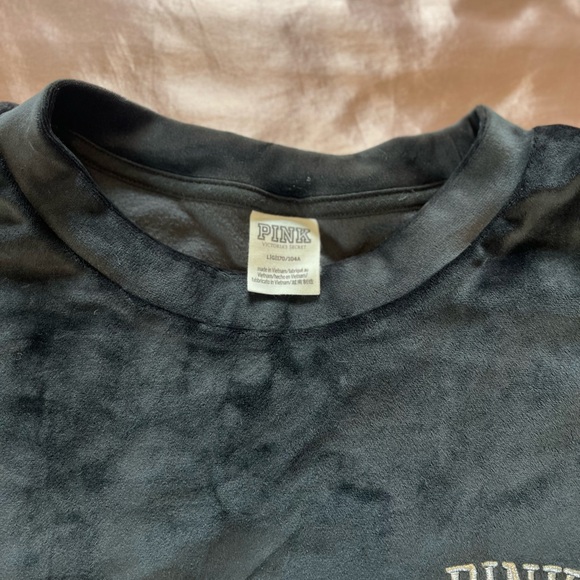 PINK Victoria Secret Velour Oversized Crew Sweatshirt - Picture 3 of 3